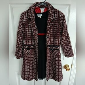Disorderly Kids red and black dress With Matching Plaid Jacket Girls Size 12
